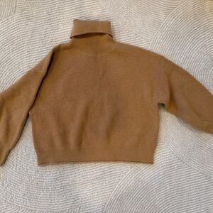 Cozy Tan Turtleneck Sweater